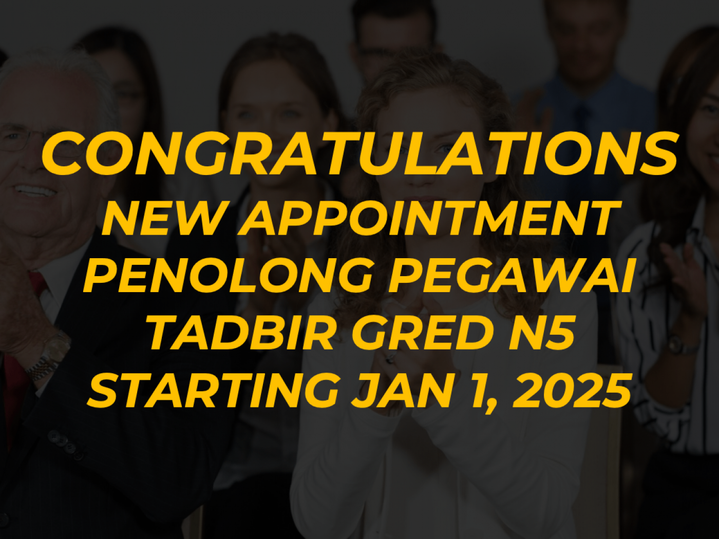 Congratulations En Muhamad Nizam Semail on your new appointment as Penolong Pegawai Tadbir Gred N5 at UMPSA